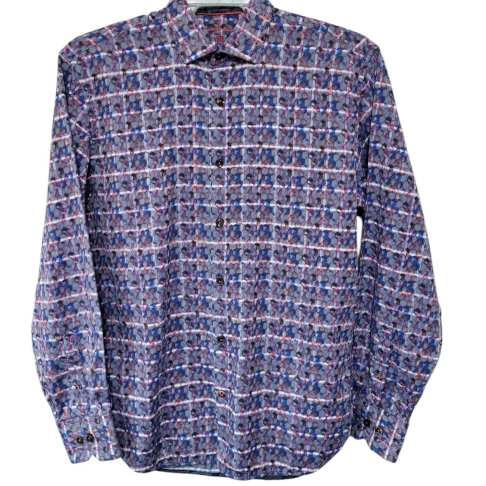 Visconti Black Men's 3XLB Long Sleeve Shirt Button Up Flip
Cuff Abstract Circle